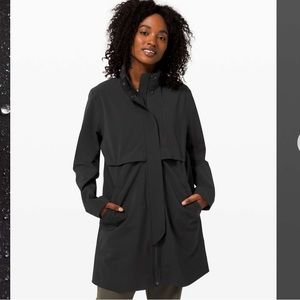 Lululemon Long Rain Coat with Packable Hood